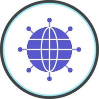 Networking Flat Circle Icon vector