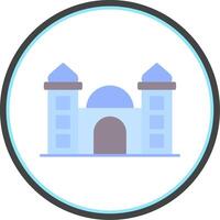 Mosque Flat Circle Icon vector