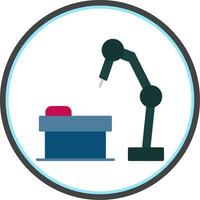 Robotic Surgery Flat Circle Icon vector