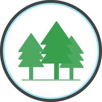 Tree Flat Circle Icon vector