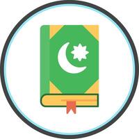 Quran Flat Circle Icon vector