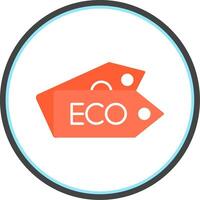 eco etiqueta plano circulo icono vector