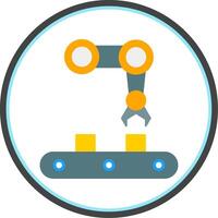 Machine Flat Circle Icon vector