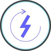Renewable Energy Flat Circle Icon vector