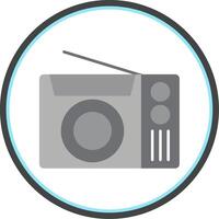 Radio Flat Circle Icon vector