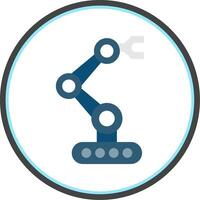 Robotics Flat Circle Icon vector