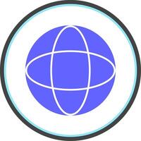 Globe Flat Circle Icon vector