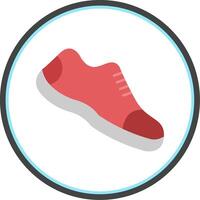 corriendo Zapatos plano circulo icono vector