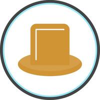 Hat Flat Circle Icon vector