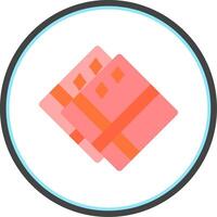 Handkerchief Flat Circle Icon vector