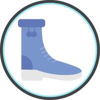 Rain Boots Flat Circle Icon vector