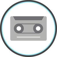 Cassette Flat Circle Icon vector