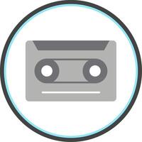 Cassette Flat Circle Icon vector