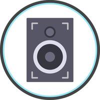 Speaker Flat Circle Icon vector