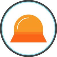 Sun Hat Flat Circle Icon vector