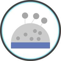 Pin Cushion Flat Circle Icon vector