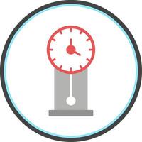 Clásico reloj plano circulo icono vector