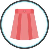 Long Skirt Flat Circle Icon vector