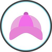 cap Flat Circle Icon vector