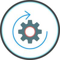 Process Flat Circle Icon vector