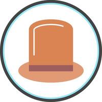 Top Hat Flat Circle Icon vector