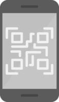 teléfono inteligente qr código vector icono