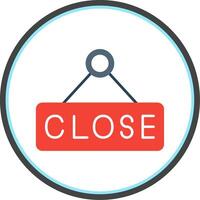 Close Flat Circle Icon vector