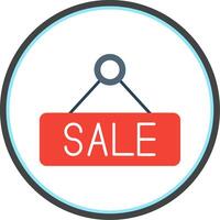 Sale Flat Circle Icon vector