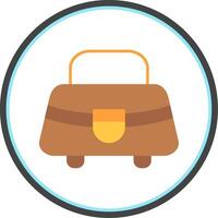 Purse Flat Circle Icon vector