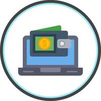 Ewallet Flat Circle Icon vector