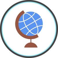 Globe Flat Circle Icon vector