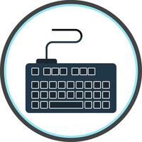 Keyboard Flat Circle Icon vector