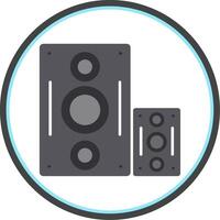 Speaker Flat Circle Icon vector