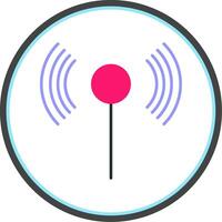 Wifi Flat Circle Icon vector