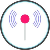 Wifi Flat Circle Icon vector