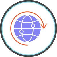 Internet Flat Circle Icon vector