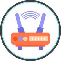 Wifi Flat Circle Icon vector