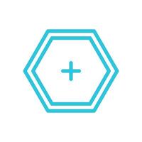 Platform, Hexagon landing plate, honeycomb base plate, From blue icon set. vector
