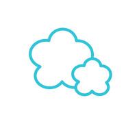 White clouds icon. From blue icon set. vector