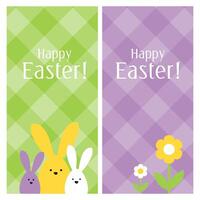 Spring celebration Easter banner. Easter bunny family. Design element. vector