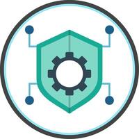 Security Flat Circle Icon vector