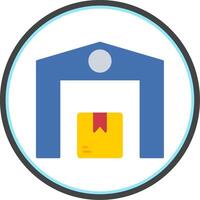 Warehouse Flat Circle Icon vector