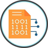 Encryption Data Flat Circle Icon vector