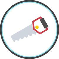 Woodcutter Flat Circle Icon vector
