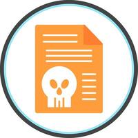 Document Flat Circle Icon vector