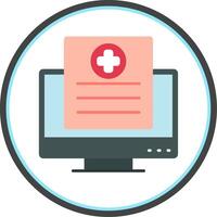 Computer Flat Circle Icon vector