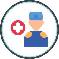 Guard Flat Circle Icon vector