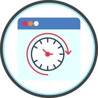 Routine Flat Circle Icon vector