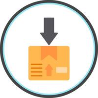 Package Flat Circle Icon vector