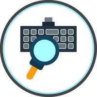 Keylogger Flat Circle Icon vector